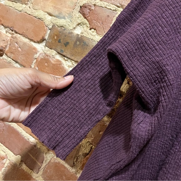 Free People Beach World Traveler Ribbed Turtleneck Split Back Sweater - Picture 2 of 8